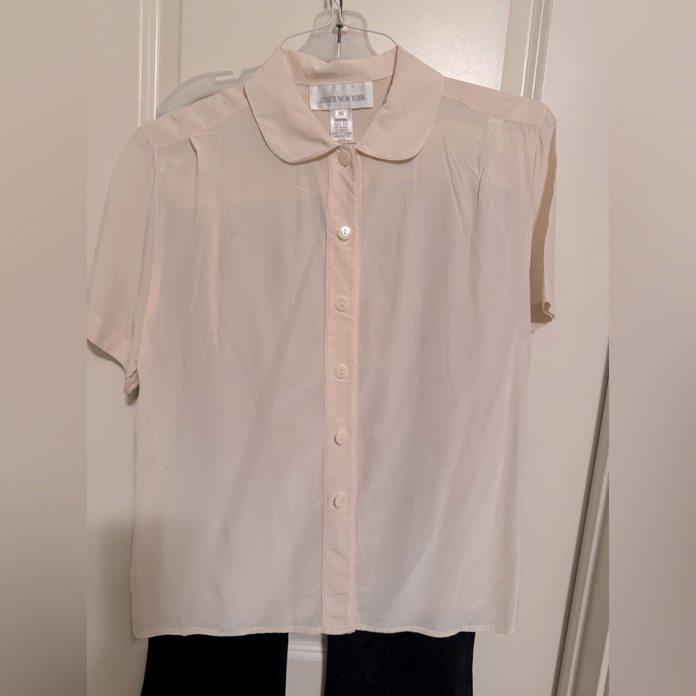 Vintage Jones New York, 100% silk, blouse in pink